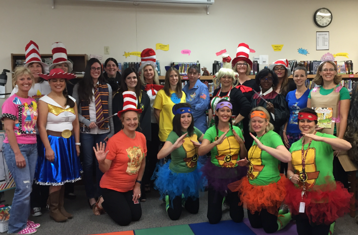 Students and teachers celebrate by dressing as their favorite character!